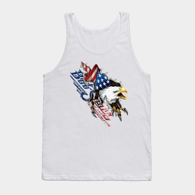 Bob Seger Eagel American flag Tank Top by bodisemok